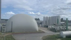 Biogasanlage in Drohnenansicht