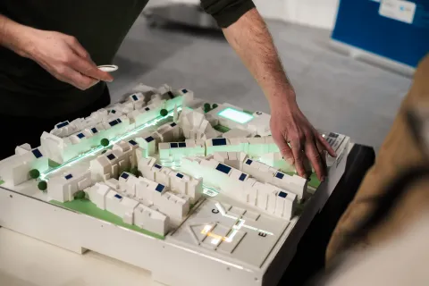 Modell der Nahwärmeausstellung der Bremer Altbautage 2026