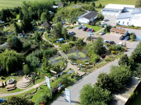 Wasserlehrpfad in Drohnenansicht